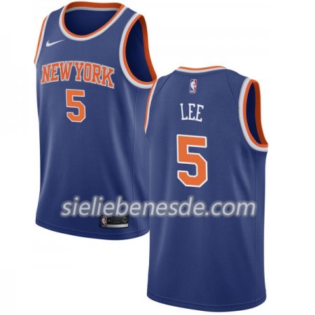 Herren NBA New York Knicks Trikot Courtney Lee 5 Nike 2017-18 Blau Swingman